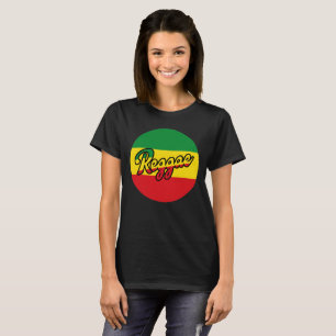 Camiseta Reggae Música com cores de sinalizador reggae