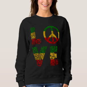 Camiseta Reggae Peace Love Hippie Rasta Reggae Music Jamaic