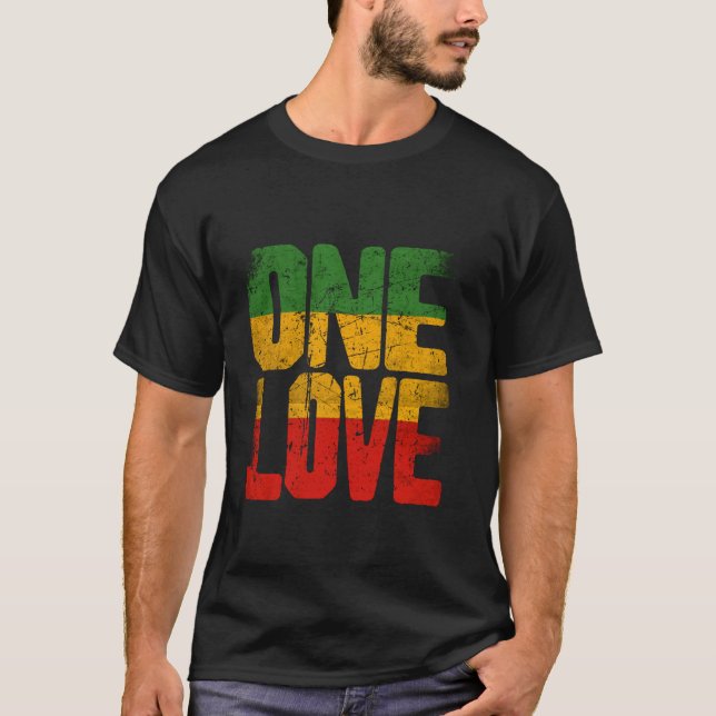 Camiseta Reggae Peace One Love (Frente)