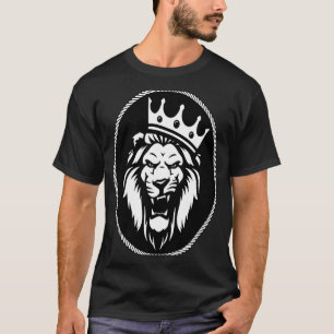 Camiseta Reggae rasta leão com coroa Jah lion Judah