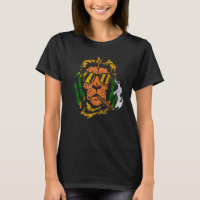 Reggae Rasta Lion Animal Face Stoner Fumando Jamai