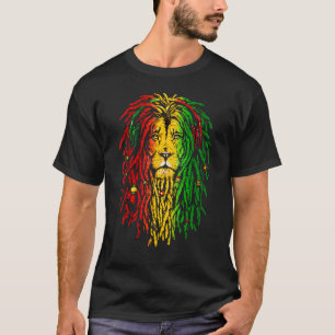 Camiseta Reggae Rasta Lion Rastafarian Lion Reggae Music