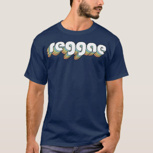 Camiseta Reggae Retro Rainbow Tipografia Estilo Desvanecido