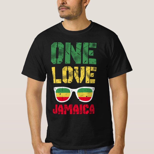 Camiseta Reggae Retro Rastafari Rasta Cita Um Amor  (Frente)