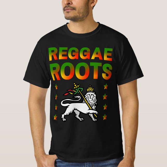 CAMISETA REGGAE ROOTS RASTA LION DE JUDA (Frente)