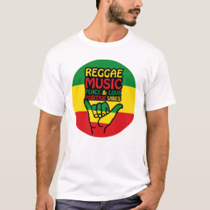 Camiseta Reggae Shaka Hand com citações positivas
