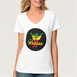 Camiseta Reggae Shaka Mãos com cores reggae