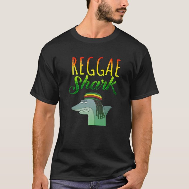 Camiseta 'Reggae Shark' Funny Ocean Animal (Frente)