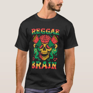 Camiseta Reggae Skull Rastafari Rastafarian Rasta Music Reg
