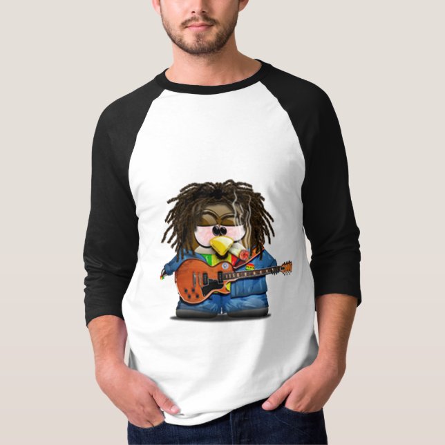 Camiseta Reggae Tux do balancim de Rasta (Frente)