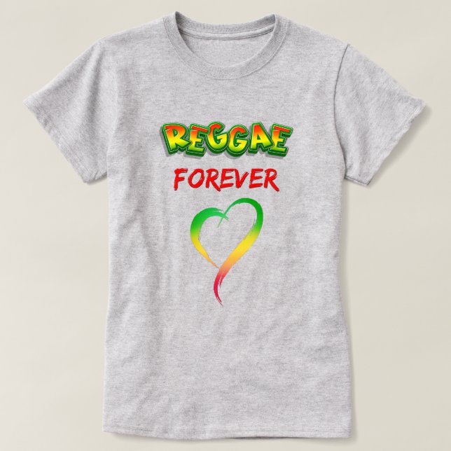Camiseta Reggae verde para sempre (Frente do Design)