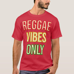 Camiseta Reggae Vibes Apenas com inscrição em ouro vermelho