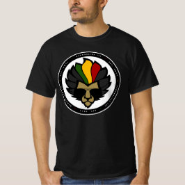Camiseta Reggaelize-o! Região de Cores Rasta do Logotipo Li