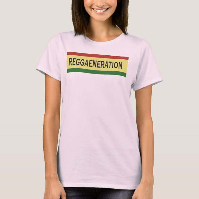Camiseta REGGAENERAÇÃO; Reggae, Hippie, rasta (Frente)
