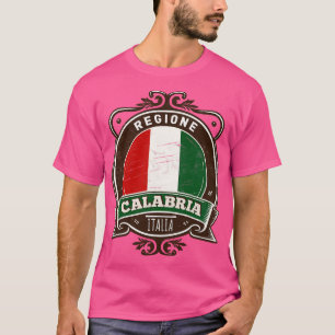 Camiseta Região Calabria Italia Original Retro Design