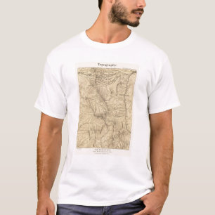 Camiseta Região da passagem de TruckeeDonner da topografia