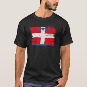 Camiseta Região Piemonte Italiana Turim Itália Bandeira Vin