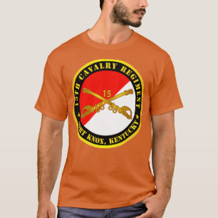 Camiseta Regimento de Cavalaria 15 Ft Knox KY w Cav Branch