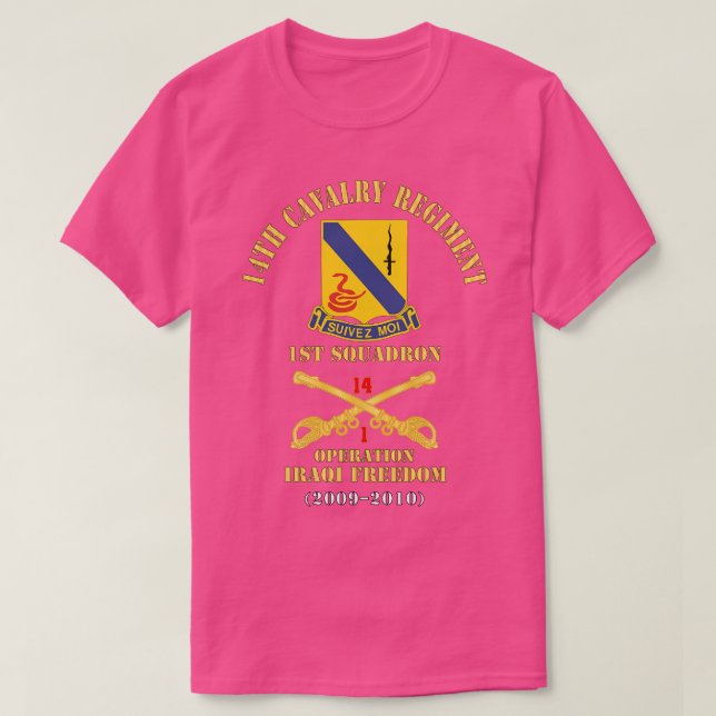 Camiseta Regimento de Cavalaria de 14 com o esquadrão de ru (Frente do Design)