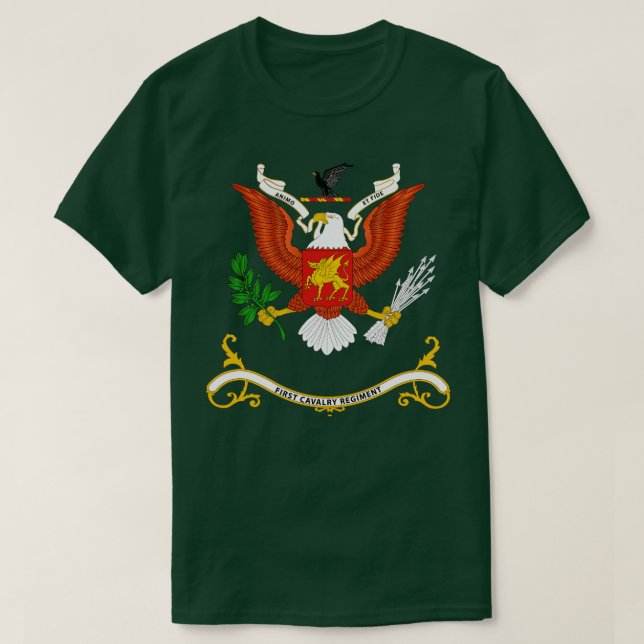 Camiseta Regimento de Cavalaria de 1rua Animo Et Fide com F (Frente do Design)