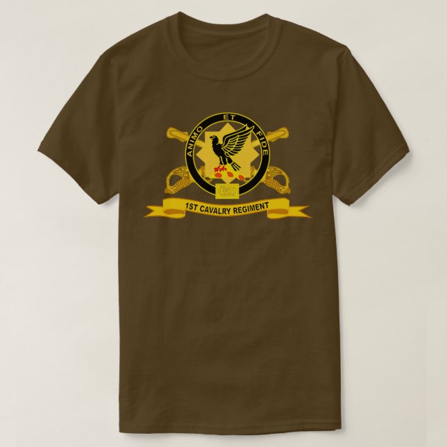 Camiseta Regimento de Cavalaria de 1rua com Br Ribbon (Frente do Design)