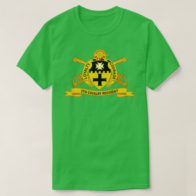 Camiseta Regimento de Cavalaria de 5 com Br Ribbon (Frente do Design)