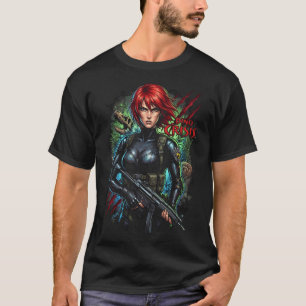 Camiseta Regina Dino Crisis Ilha Dinossauros Sobrevivência 