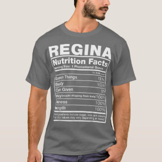 Camiseta Regina Nutrition FactsRegina Name Birthday 