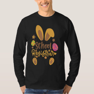 Camiseta Registrador de Páscoas do Bunny School Registrar