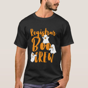 Camiseta Registrar Equipe Boo Fantasia de Halloween Corresp