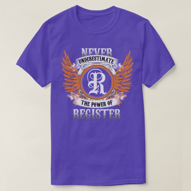 Camiseta Registrar O Nome E Nunca Subestimar A Potência (Frente do Design)