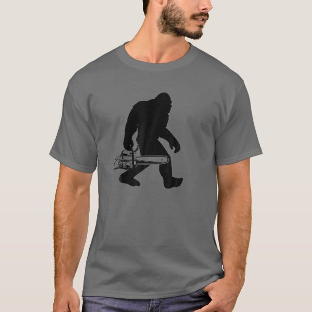 Camiseta Registro de Sasquatch do Carregando Lumberjack Big (Frente)