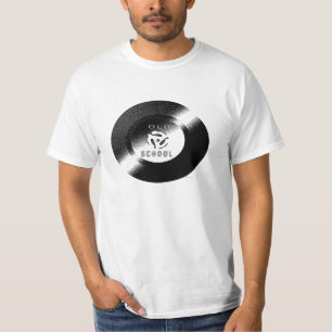 Camiseta Registro de vinil da velha escola 45