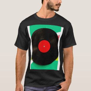 Camiseta Registro de vinilo retrô colorido 1