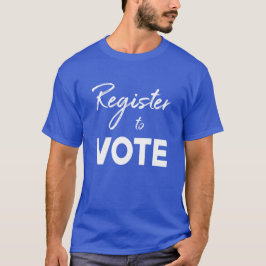 Camiseta Registro para votação - tipografia branca