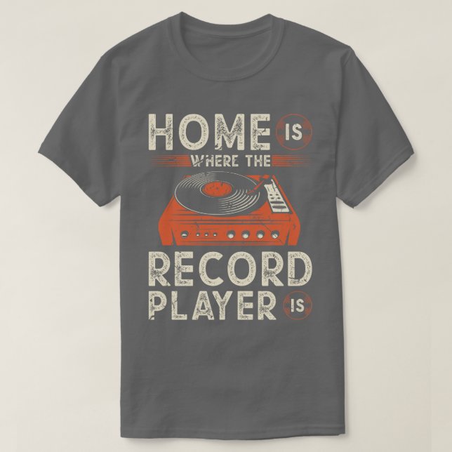 Camiseta Registros Vinyl Record Player (Frente do Design)