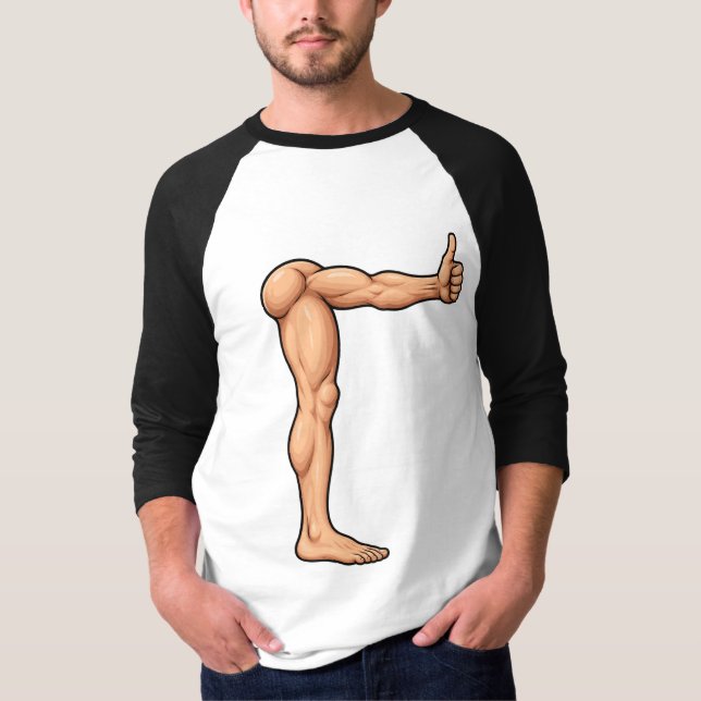 Camiseta Reglan Leg-Shoulders Thumbs Up (Frente)