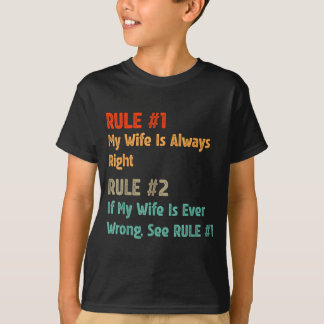 Camiseta Regra #1 minha esposa sempre certa - marido orgulh