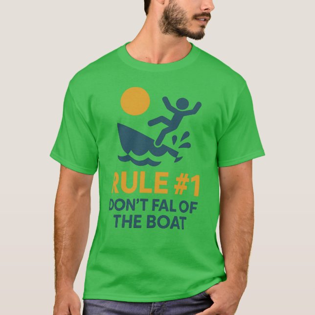 Camiseta Regra 1 Não Cair Do Barco (Frente)