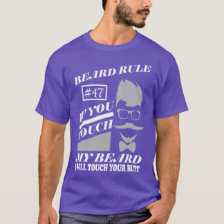 Camiseta Regra 47 Se Você Tocar Na Minha Barba