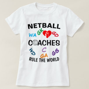 Camiseta Regra de Coaches de Netball Posições Personalizada