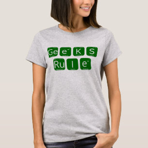 Camiseta Regra de geeks Slogan de Mesa Periódico
