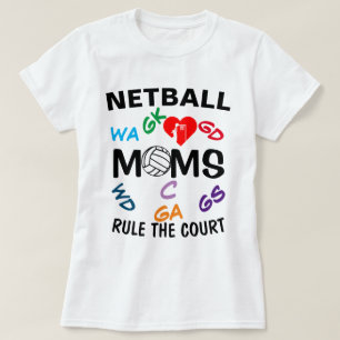 Camiseta Regra de Mães do Netball Posições do Player Per
