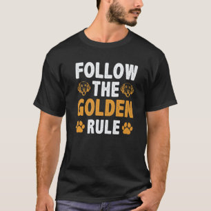 Camiseta Regra de Ouro Retriever Dourado Mulheres Meninas
