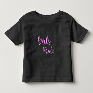 Camiseta Regra de Raparigas - Texto Cor-de-Rosa para Inspir