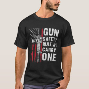 Camiseta Regra de Segurança das Armas 1 Emenda Pro segundo 