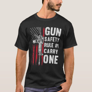 Camiseta Regra de Segurança das Armas 1 Emenda Pro segundo 