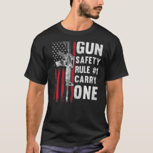Camiseta Regra de Segurança das Armas 1 Emenda Pro segundo