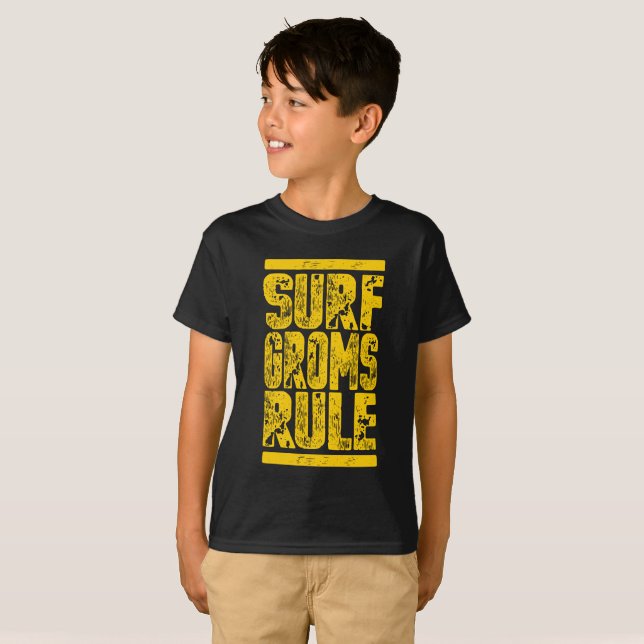 Camiseta Regra de surfs!!! (amarelo) (Frente Completa)