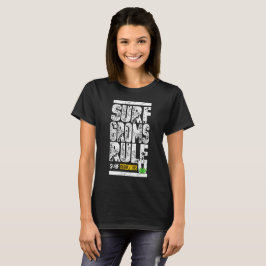 Camiseta Regra de surfs!!! (impressão branco de solteiro ad